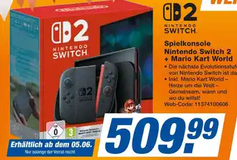 Expert Nintendo switch spielkonsole 2 + mario kart world Angebot
