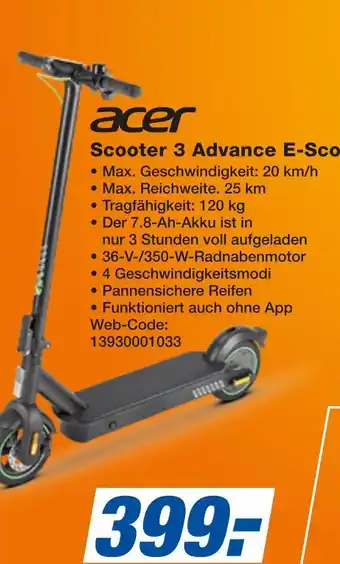 Expert Acer scooter 3 advance e-scooter Angebot