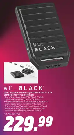 MediaMarkt Wd_black c50-speichererweiterungskarte für xbox 2 tb ssd speicher für spielkonsole Angebot