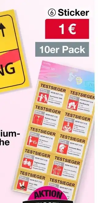 Woolworth Sticker Angebot