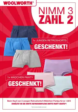 Woolworth Woolworth jungen retroshorts oder mädchen panty Angebot