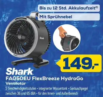 Euronics Shark fa050eu flexbreeze hydrogo ventilator Angebot