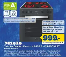 Euronics Miele twinset comfort elektro h 2459 e + km 6003 lpt einbau-herdset Angebot