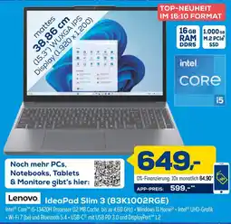 Euronics Lenovo ideapad slim 3 (83k1002rge) Angebot