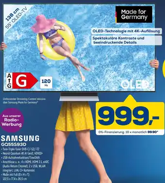 Euronics Samsung gq55s93d Angebot
