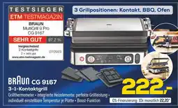 Euronics Braun cg 9167 3-1-kontaktgrill Angebot