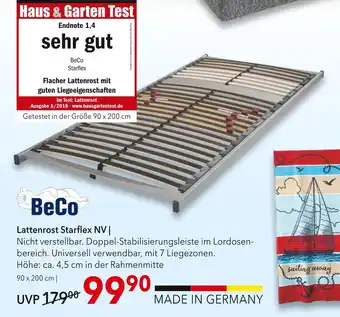 Matratzen Concord Beco lattenrost starflex nv Angebot