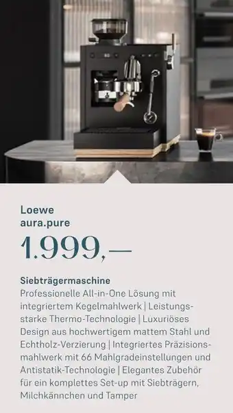 Euronics Loewe siebträgermaschine Angebot