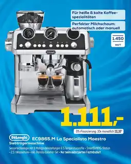 Euronics Delonghi ec9865.m la specialista maestro siebträgermaschine Angebot
