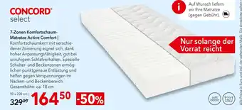 Matratzen Concord Concord 7-zonen komfortschaum-matratze active comfort Angebot