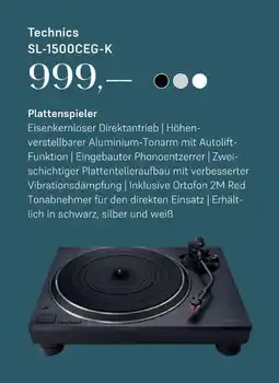 Euronics Technics sl-1500ceg-k Angebot