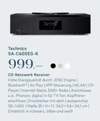 Euronics Technics sa-c600eg-k cd-netzwerk receiver Angebot