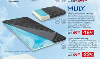Matratzen Concord Mlily nackenkissen kühlend schwarz oder topper kühlend schwarz Angebot