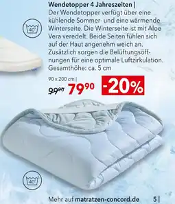 Matratzen Concord Wendetopper 4 jahreszeiten Angebot