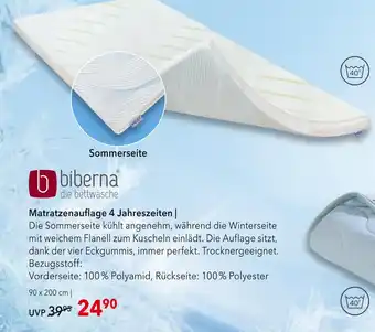 Matratzen Concord Biberna matratzenauflage 4 jahreszeiten Angebot