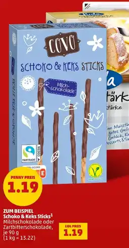 PENNY Covo schoko & keks sticks Angebot