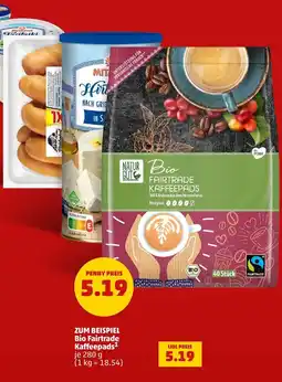 PENNY Bio fairtrade kaffeepads Angebot