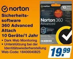 Expert norton Sicherheitssoftware 360 Advanced Attach 10 Geräte/1 Jahr Angebot