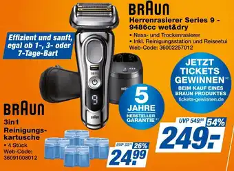 Expert BRAUN Herrenrasierer Series 9 - 9486cc wet&dry Angebot