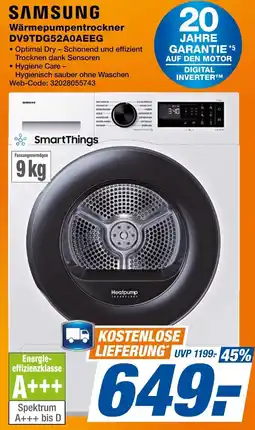 Expert SAMSUNG Wärmepumpentrockner DV9TDG52A0AEEG Angebot