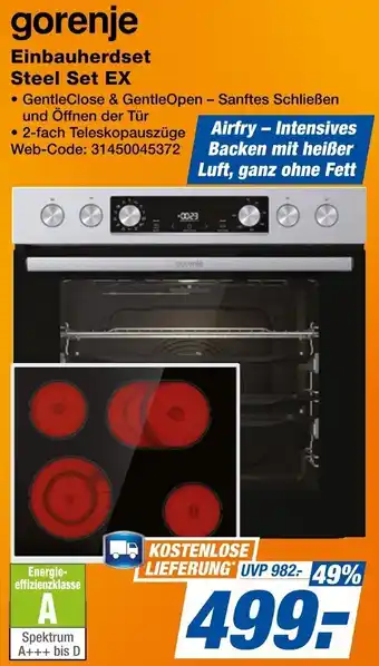 Expert gorenje Einbauherdset Steel Set EX Angebot