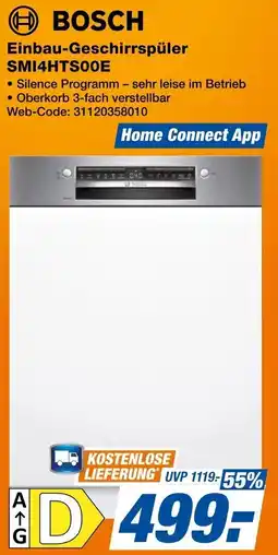 Expert BOSCH Einbau-Geschirrspüler SMI4HTSOOE Angebot
