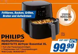 Expert PHILIPS Heißluftfritteuse HD9270/70 Airfryer Essential XL Angebot