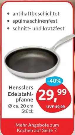 Budni Hensslers Edelstahlpfanne Angebot