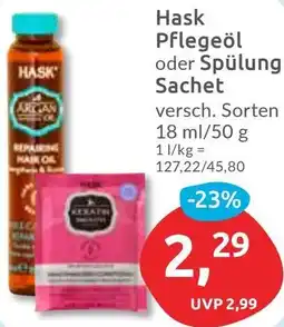 Budni Hask Pflegeöl oder Spülung Sachet Angebot