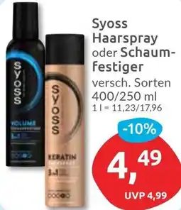 Budni Syoss Haarspray oder Schaumfestiger Angebot