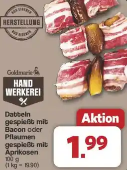 Famila Nord West Datteln gespießt mit Bacon oder Pflaumen gespießt mit Aprikosen Angebot