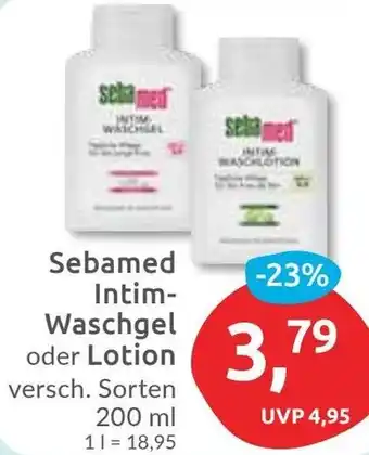 Budni Sebamed Intim Waschgel oder Lotion Angebot