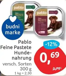 Budni Pablo Feine Pastete Hundenahrung Angebot