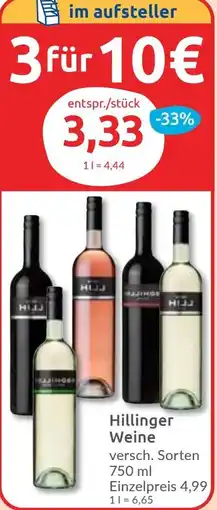 Budni Hillinger Weine Angebot