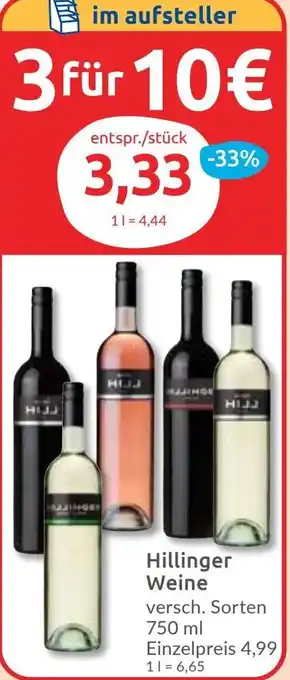 Budni Hillinger Weine Angebot