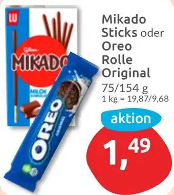 Budni Mikado Sticks oder Oreo Rolle Original Angebot