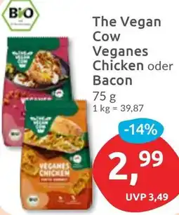 Budni The Vegan Cow Veganes Chicken oder Bacon Angebot