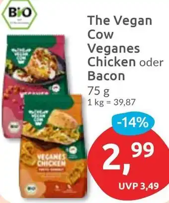 Budni The Vegan Cow Veganes Chicken oder Bacon Angebot