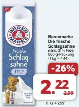 Famila Nord West Bärenmarke Die frische Schlagsahne Angebot