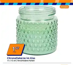 Action Metzgerfrisch citronellakerze im glas Angebot