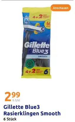 Action Gillette blue3 rasierklingen smooth Angebot