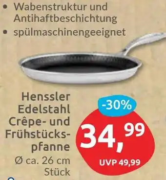 Budni Henssler Edelstahl Crêpe- und Frühstückspfanne Angebot