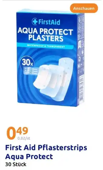 Action First aid pflasterstrips aqua protect Angebot