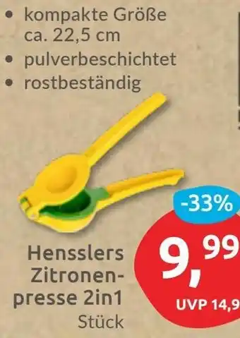 Budni Hensslers Zitronenpresse 2in1 Angebot