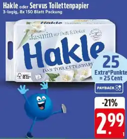 Edeka Hakle oder Servus Toilettenpapier Angebot