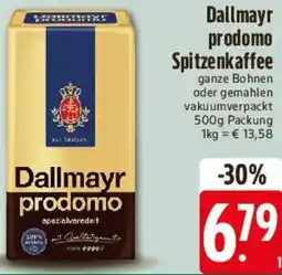 E-Center Dallmayr prodomo Spitzenkaffee Angebot
