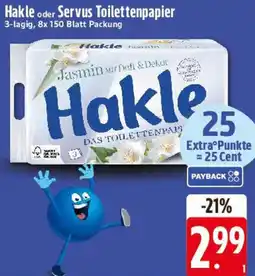 E-Center Hakle oder Servus Toilettenpapier Angebot