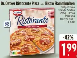 E-Center Dr. Oetker Ristorante Pizza oder Bistro Flammkuchen Angebot