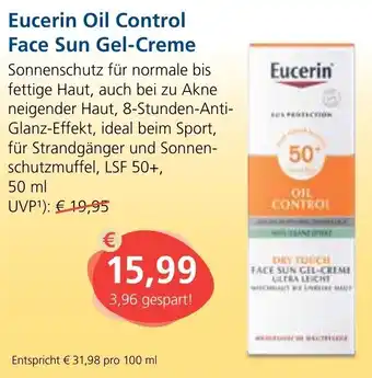 Globus Eucerin Oil Control Face Sun Gel Creme Angebot