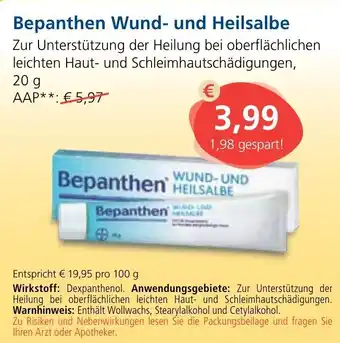 Globus Bepanthen Wund und Heilsalbe Angebot